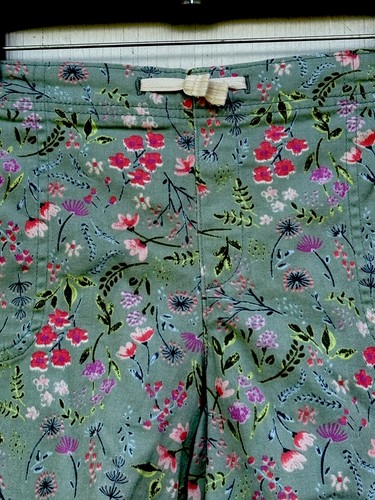 Wonder Nation Women’s Youth Shorts Summer Size XL 14-16 Floral Green - Picture 3 of 8