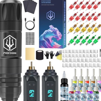 Wireless Tattoo Maschine Set mit 20 Nadeln Akku-Set Starter-Kit