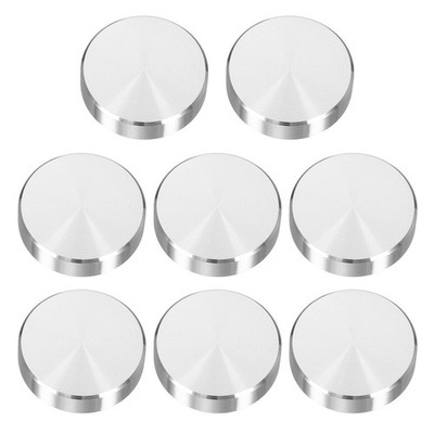 8Pcs, M8 Thread 25mm Diameter Round Shape Aluminum Disc Hardware, Silver