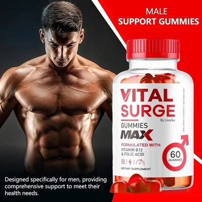 Vital Surge Max Male Gummies Men's Vital Surge Testo Gummies in stock~
