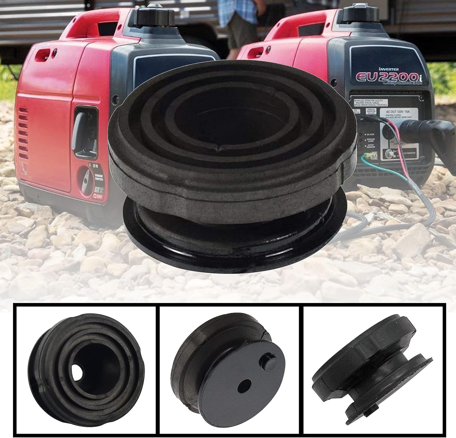 4PK Compatible w/Honda 68325-Z07-003 Lower Rubber Foot Pad For EU2000i EB2000i B