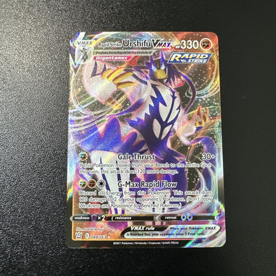 urshifu vmax pokemon card value Rapid Strike Urshifu VMAX 088/163 Ultra Rare Battle Styles Pokemon Card  Mint