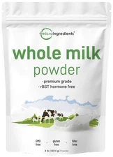 Micro Ingredients Whole Milk Powder 4 lb Pasture-Raised, rBST-Free Pure & Rich