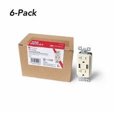 Utilitech 20 -Amp 125-volt USB outlet Dual Ty...