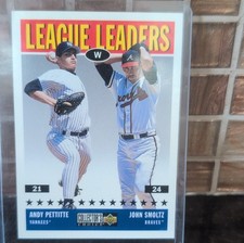 Upper Deck 1997 Collector's Choice League Leaders Pettitte Smoltz #60 Card