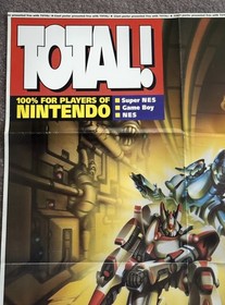 VINTAGE TOTAL MAGAZINE PROBOTECTOR II POSTER NINTENDO NES