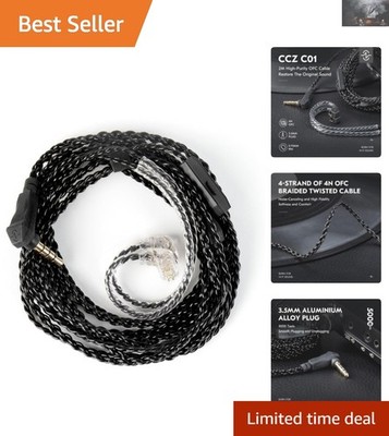 2M 4N OFC IEM Cable with Mic for KZ ZS10 PRO & Compatible Models