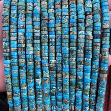 3x6mm Sky Blue Natural Sediment Jasper Heishi Spacer Beads for Jewelry Making