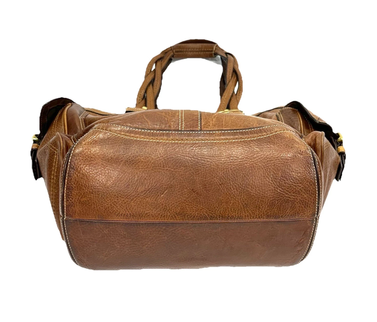 Borsa Coach 10049 vintage Soho Y2K tabacco intrecciata pelle invecchiata tote bag