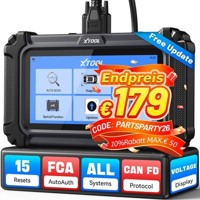 XTOOL D6 Profi KFZ Diagnosegerät ALLE System 15 Service Funktionen FCA AutoAuth
