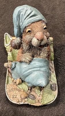 Tim Wolfe Noddins figurine featuring a rabbit sleeping in a sardine can 1992