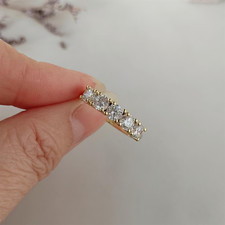 RARE 3.40 Ct Certified White Treated Diamond Solitaire Ring In 925 Silver
