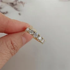 RARE 3.40 Ct Certified White Treated Diamond Solitaire Ring In 925 Silver