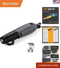 Efficient Mini Heat Gun - Fast Heating with Reflector Nozzle for Crafts More