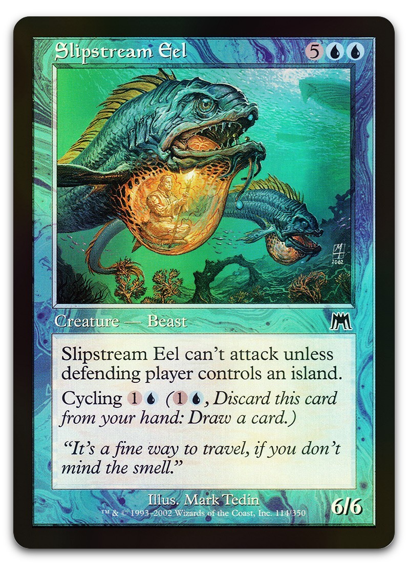 Slipstream Eel #114 (Foil) (LP) Onslaught ONS Magic MTG