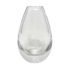 Vintage KoHa Signed Numbered Jack Rabbit Glass Vase U. Linditrand 46383 RARE 5"