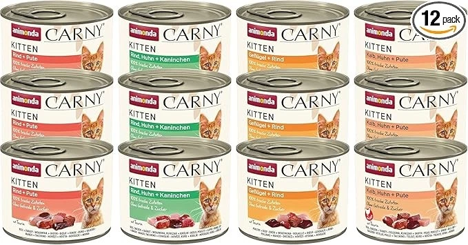 Animonda Carny Kitten Variation für Katzenkinder (12 x 200 g), Kitten Nassfutter