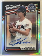 2026 Stars and Stripes Prizm Ethan Schiefelbein Throwback Signatures Auto #/199