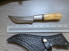 9” Knife Forged Damascus Fixed Blade Hunting Camel Bone Handle With Sheath.  — photo 1