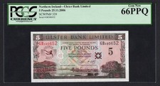 Northern Ireland 5 Pounds 25-11-2006 P339 Uncirculated Grade 66