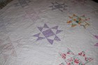 Vintage Handmade Eight Point Star Quilt 63 x 72 Beautiful! — photo 1