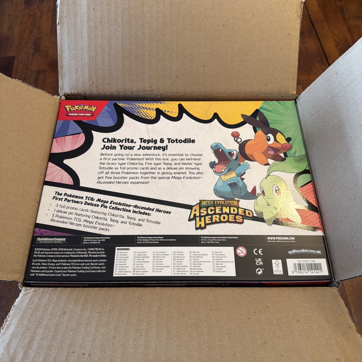 Case of 6 - Pokemon Ascended Heroes First Partners Deluxe Pin