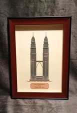 Petronas Twin Towers Kuala Lumpur Framed 3D Model Plaque Arch Collection 