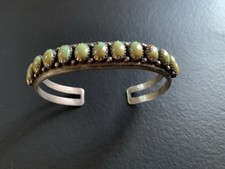 Multiple Stone, Beautiful Vintage Sterling Silver Cuff