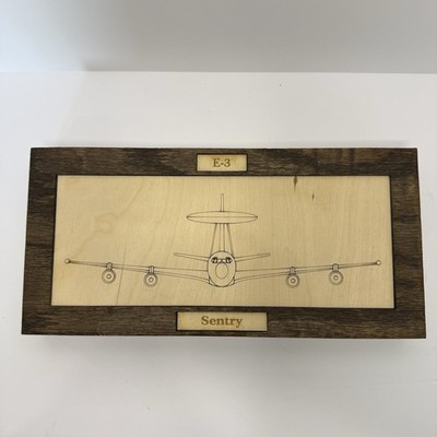 E-3 Sentry AWACS Wooden Wall Plaque Laser Engraved USAF Air Force Gift