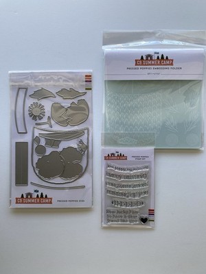 C9 Summer Camp 2025 Pressed Poppies Dies, Stamps & Embossing Folder
