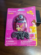 Vintage Princess Radio Disney Store Exclusive FM Auto Scan Earphones NEW