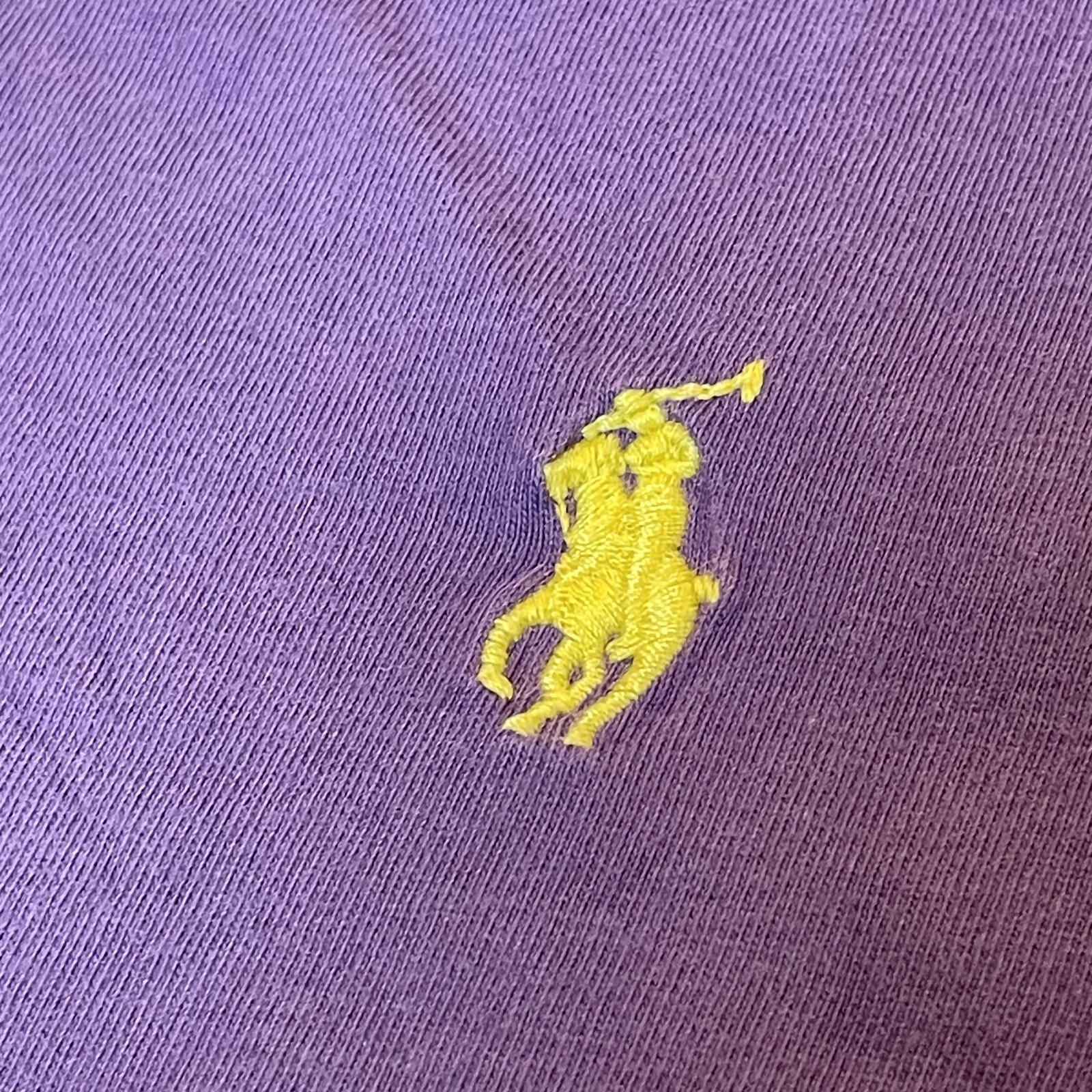 Ralph Lauren Purple V-Neck Short Sleeve Polo Shirt Mens Small