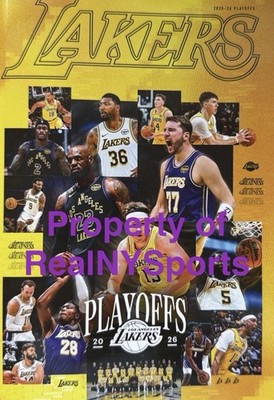 2026 LOS ANGELES LAKERS PLAYOFFS PROGRAM BRAND NEW LEBRON JAMES FINAL GAME?