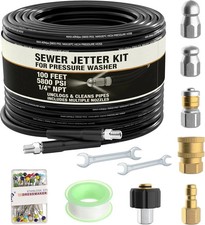 Hydro Jetter, Hydro Jet, Hydrojet, Sewer Jetter Kit for Pressure Washer, Water J