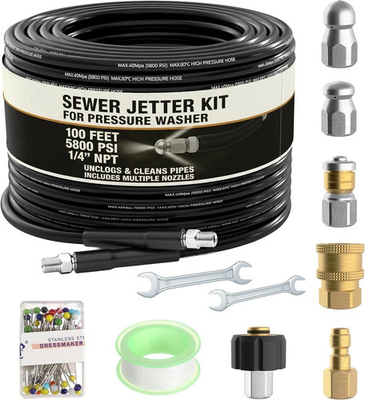 #ad Hydro Jetter Hydro Jet Hydrojet Sewer Jetter Kit for Pressure Washer Water J $80.99