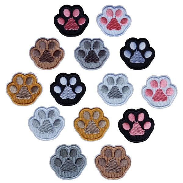 BüGelflicken Hundepfoten AufnäHer DIY Kleidung Reparatur Set 14 StüCk Patch-image
