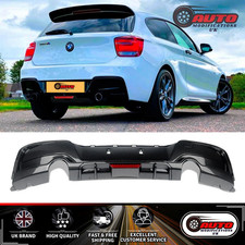 BMW 1er F20 F21 PRE-LCI Glanz Schwarz Heck Diffusor Lippe M135i M140i mit LED