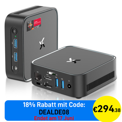 Huidun H80 Mini-PC Ryzen 5 3500U 16GB 512GB SSD Win 11 Pro MINI Computer Dual-4K