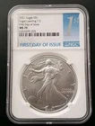 2021 EAGLE S$1 Eagle Landing T-2 NGC MS 70 First Day Of Issue #7165