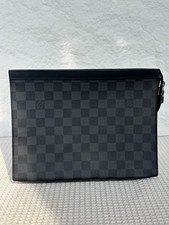 Louis Vuitton Chip Version Pochette Voyage Damier Graphite Canvas Clutch Bag