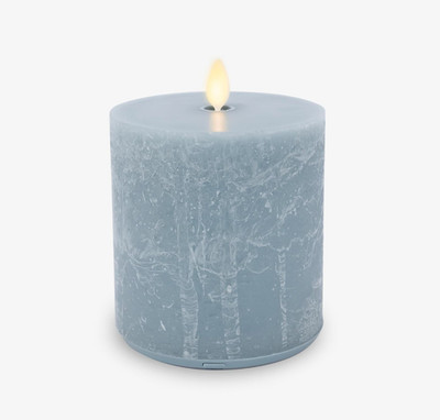   Luminara Seaglass Rechargeable Flameless LED Candle 3.8'' x 5.3'' USB-C Charge