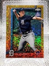 Carson Rucker 2025 Topps 1st Pro Debut Chrome Gold Mini-Diamond 14/50 FCL Tigers