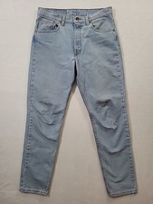 Vintage Levis 512 Light Wash 90s 32x30 Tapered Made In USA