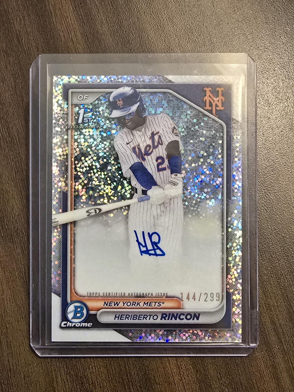 2024 Bowman Chrome - Prospect Auto Heriberto Rincon #CPA-HR Speckle Ref /299