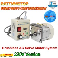 〖UK〗2200W 1100W 1.5KW 750W 550W 220V AC Brushless Servo Motor Controller CNC Kit