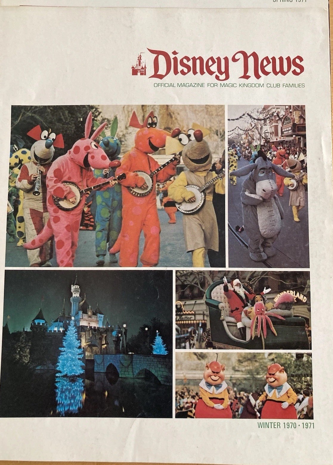 Disney News Magic Kingdom Club Magazines Summer 1970 - Spring 1971 Editions (4)