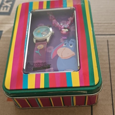 Disney Eeyore Watch & Necklace Collector Tin Boxed Set