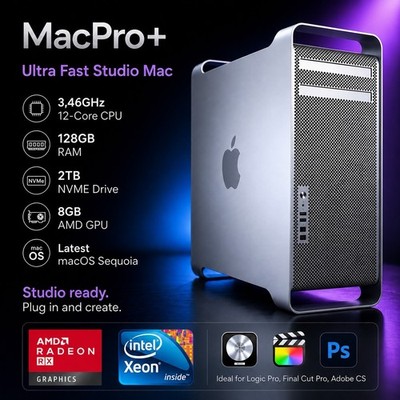 **LETZTER! Ultimate   Apple MacPro 5,1, 12-Core, 128GB Ram, 8GB GPU, Sonoma**