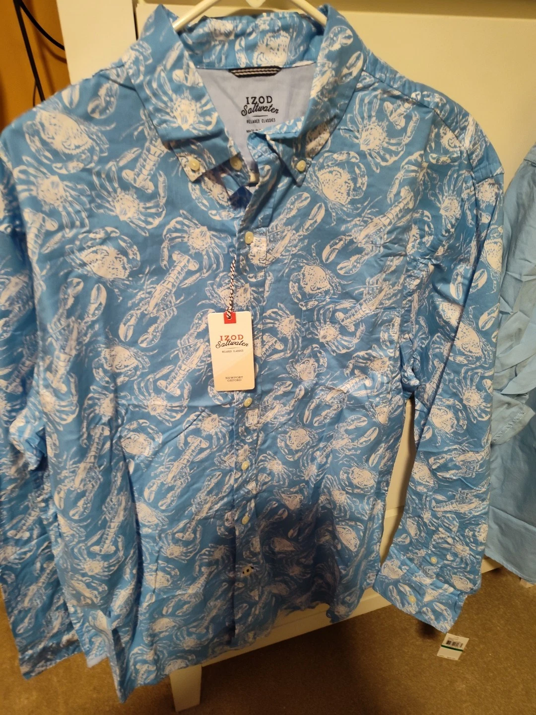 IZOD Saltwater Lobster Crab Print Button Down Shirt Mens L Relaxed Classics
Opens in a new window or