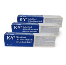 KY Jelly Lubricant Large 82g x 3 Personal Gel Water-Based Non-Stain Dryness